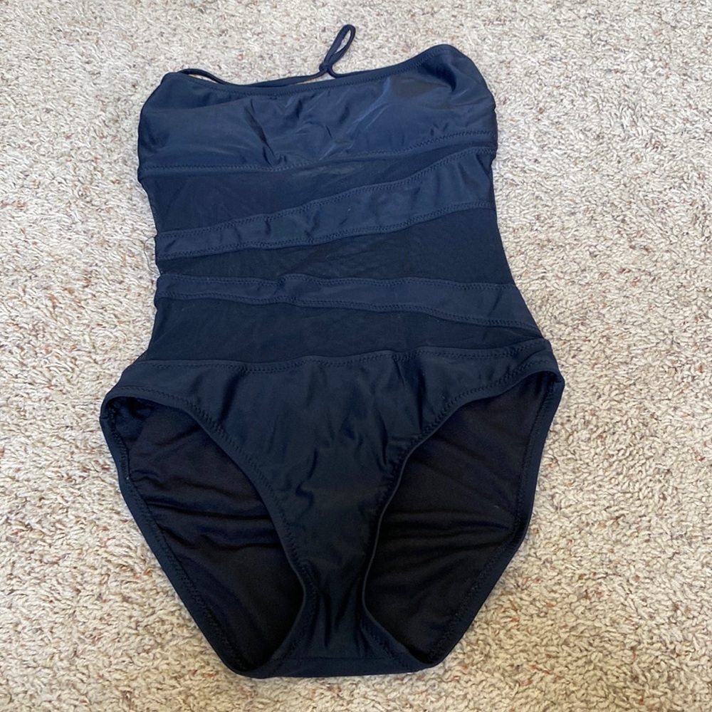 Black, sheer one piece